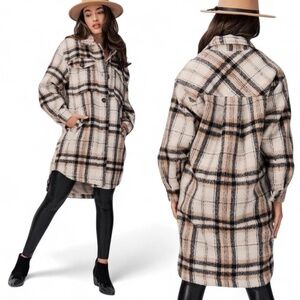 OVERSIZED PLAID SHACKET - Small